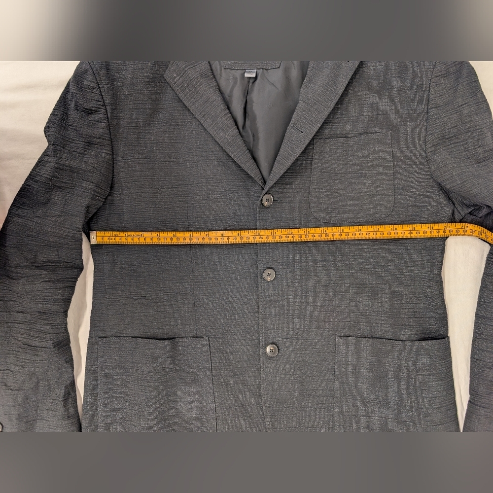 John Varvatos Textured Charcoal Blazer Size 58 - Picture 6 of 7